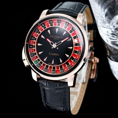 JACOB&CO Factory Casino Tourbillon Rose Gold Steel Case 44mm In diamete Watch